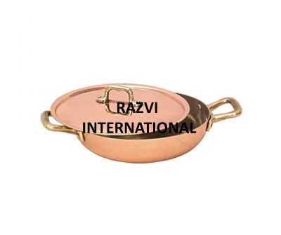 PAN WITH LID
Item Code : SR 2695
Finish: Polished
Material: Copper & Brass
Keywords: PAN WITH LID