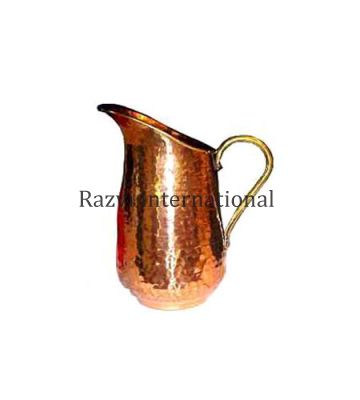 COPPER PITCHER
Item Code: SR 1006
Finish: Polished
Material: Copper & Brass
Keywords: COPPER PITCHER