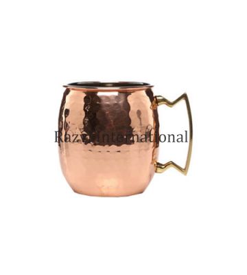 HAMMERED MUG
Item Code : SR 519
Finish: Polished
Material: Copper & Brass
Keywords: HAMMERED MUG