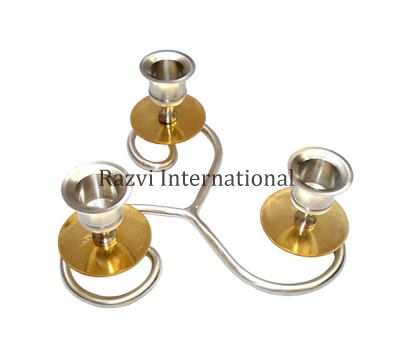 3 CANDLES HOLDER
Item Code: A 1376
Finish: Pewter & Polished
Material: Brass
Keywords: şamdan və şamdan