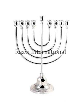 SILVER PLATED MENORAH
Item Code: A 449
Finish: Epns,Silver
Material: Brass
Keywords: SILVER PLATED MENORAH
