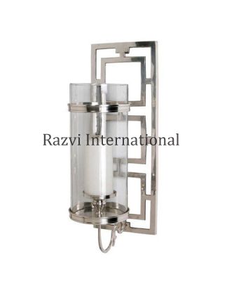 WALL CANDLE HOLDER
Item Code: A 451
Finish: Nickel & Clear Glass
Material: Aluminium & Glass
Keywords: WALL CANDLE HOLDER