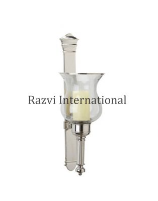 WALL NICKEL CANDLE HOLDER
Item Code: A 452
Finish: Nickel & Clear Glass
Material: Brass
Keywords: SWEDEN