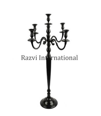 BLACK CANDELABRA
Item Code: A 455
Finish: Powder Coating 
Material: Aluminium
Keywords: CANDELABRA SUPPLIER