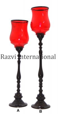 LARGE CANDLE HOLDER-3
Item Code: A 605-3 (A,B)
Finish: Bronze Powder Coating & Red Glass
Material: Aluminium & Glass
Keywords: ipukukui a me nā ipukukui