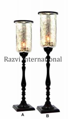 TALL SQUARE BASE CANDLE HOLDER-2
Item Code: A 608-2
Finish: Bronze Powder Coating & Silver Glass
Material: Aluminium & Glass
Keywords: kandelaber og kertastjaka