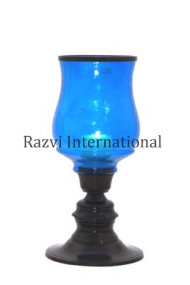 TURQUOISE GLASS T-LIGHT HOLDER-4
Item Code: A 621-4
Finish: Bronze & Turquoise Glass
Material: Aluminium & Glass
Keywords: ljuskrona och ljusstake