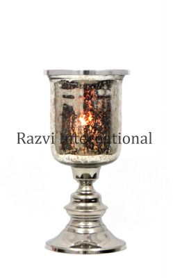 PILLAR CANDLE HOLDER-1
Item Code: A 650-1
Finish: Nickel & Antique Silver Glass
Material: Aluminium & Glass
Keywords: קאַנדעלאַבראַם און ליכט האָלדער