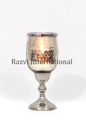 NICKEL CANDLE HOLDER
Item Code: A 651-1
Finish: Nickel & Antique Silver Glass
Material: Aluminium & Glass
Keywords: NICKEL CANDLE HOLDER