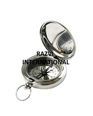 POCKET COMPASS 
Item Code: A 1956
Finish: Nickel
Material: Brass 
Keywords: POCKET COMPASS