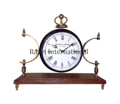 TABLE CLOCK
Item Code: A 1139
Finish: Antique
Material: Brass & Wood
Keywords: TABLE CLOCK