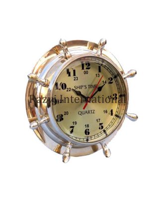 PORTHOLE CLOCK
Item Code: A 1342
Finish: Polished
Material: Brass & Glass
Keywords: PORTHOLE CLOCK