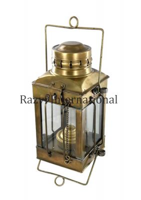 SHIP SQUARE LANTERN
Item Code: A 502
Finish: Antique
Material: Brass & Glass
Keywords: SHIP SQUARE LANTERN
