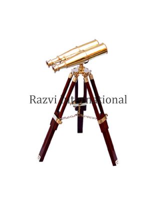 BINOCULAR WITH WOODEN STAND
Item Code: A 939
Finish: Polished
Material: Brass & Wood
Keywords: BINOCULAR WITH WOODEN STAND