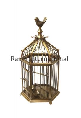 HEXAGON ANTIQUE BIRD CAGE
Item Code: A 123
Finish: Antique
Material: Brass
Keywords: HEXAGON ANTIQUE BIRD CAGE