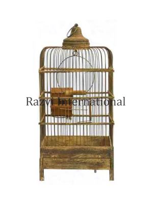 WOODEN BIRD CAGE
Item Code: A 231
Finish: Rustic
Material: Iron & Wood
Keywords: WOODEN BIRD CAGE