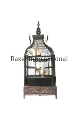 DECORATIVE BIRD CAGE
Item Code: A 92
Finish: Rustic
Material: Iron & Wood
Keywords: Decorative Bird Cage