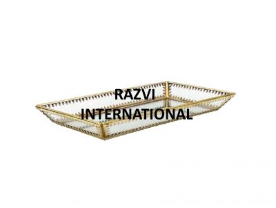 GLASS TRAY
Item Code: A 1317
Finish: Polished & Clear Glass
Material: Brass & Glass
Keywords: GLASS TRAY