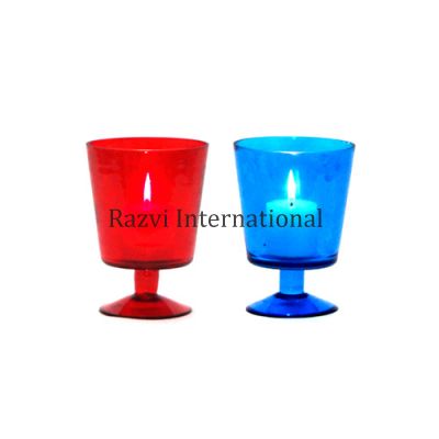 EVENT DECOR CANDLE HOLDER
Item Code: A 627
Finish: Red & Turquoise 
Material: Glass
Keywords: EVENT DECOR CANDLE HOLDER