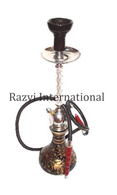 ENGRAVED HOOKAH
Item Code: RH 133
Finish: Nickel & Engraved 
Material: Glass & Iron
Keywords: ENGRAVED HOOKAH
