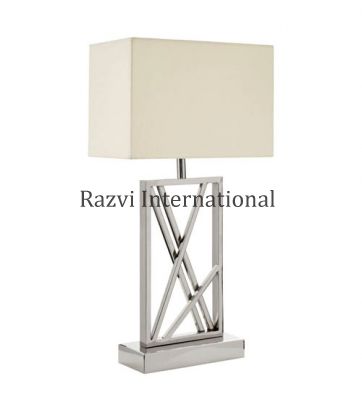 SILVER TABLE LAMP
Item Code: RH 204
Finish: Polished
Material: Stainless Steel & Fabric
Keywords: SILVER TABLE LAMP