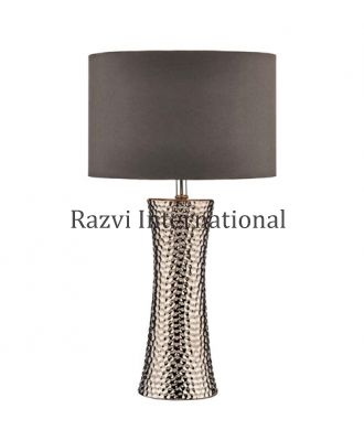 VASE TABLE LAMP
Item Code: RH 224
Finish: Nickel 
Material: Aluminium & Fabric
Keywords: VASE TABLE LAMP