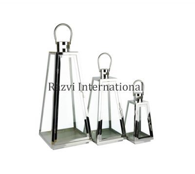 SET OF 3 LANTERNS
Item Code: A 1196
Finish: Polished & Clear Glass
Material: Steel & Glass
Keywords: SET OF 3 LANTERNS