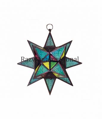 HANGING STAR
Item Code: A 1424
Finish: Antique With Multi Color Glass
Material: Iron & Glass
Keywords: HANGING STAR