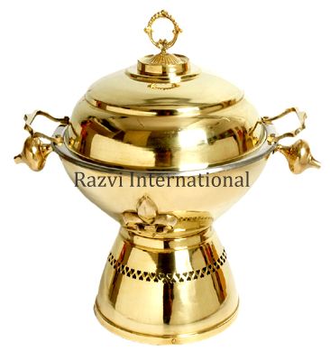 CHAFING DISH
Item Code: SR 522
Finish: Polished
Material: Brass
Keywords: CHAFING DISH