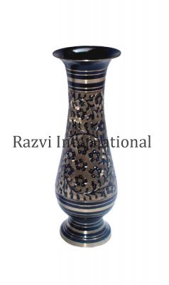 DECORATIVE FLOWER VASE
Item Code: A 1395-A
Finish: Black Antique & Engraved
Material: Brass
Keywords: DECORATIVE FLOWER VASE