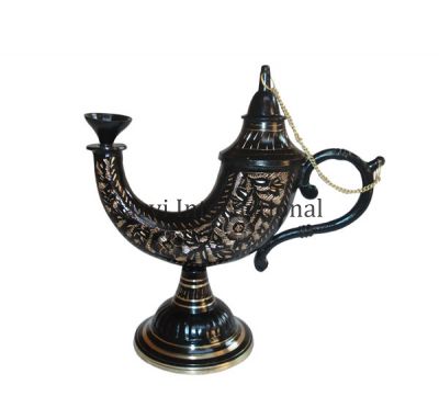 ALADDIN MAGIC OIL LAMP
Item Code: A 1404
Finish: Black Antique & Engraved
Material: Brass
Keywords: ALADDIN MAGIC OIL LAMP