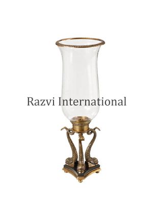 CANDLE HOLDER WITH GLASS SHADE
Item Code: A 525
Finish: Antique
Material: Brass & Glass
Keywords: CANDLE HOLDER WITH GLASS SHADE