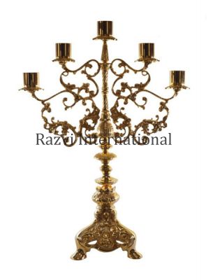 FIVE ARM VINTAGE CANDELABRA
Item Code: A 878
Finish: Antique
Material: Brass
Keywords: FIVE ARM VINTAGE CANDELABRA
