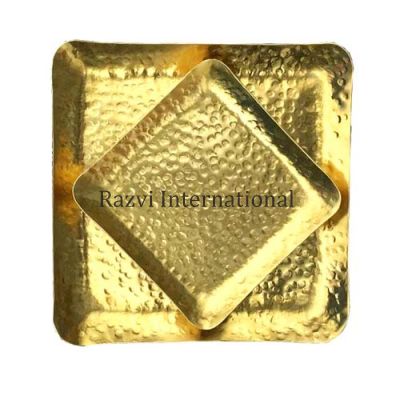 HAMMERED SQUARE TRAY
Item Code: SR 2153 (A,B)
Finish: Polished
Material: Brass
Keywords: HAMMERED SQUARE TRAY