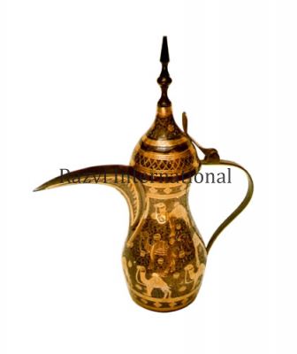 ANTIQUE DALLAH
Item Code: SR 223
Finish: Antique With Engraving 
Material: Brass
Keywords: ANTIQUE DALLAH