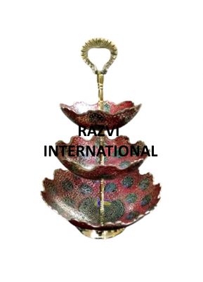 COLOUR CAKE STAND
Item Code: SR 2965
Finish: Polished & Colour
Material: Brass
Keywords: COLOUR CAKE STAND