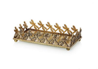 BRASS RECTANGULAR TRAY
Item Code: SR 70
Finish: Antique
Material: Brass 
Keywords: BRASS RECTANGULAR TRAY