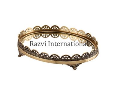 OVAL MIRROR PLATTER
Item Code: SR 76
Finish: Antique
Material: Brass & Glass
Keywords: OVAL MIRROR PLATTER