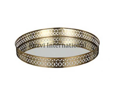 ROUND MIRROR TRAY
Item Code: SR 82
Finish: Antique
Material: Brass & Glass
Keywords: ROUND MIRROR TRAY