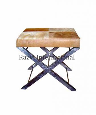 STEEL BENCH
Item Code: RF 1225-1
Finish: Polished 
Material: Steel & Leather
Keywords: STEEL BENCH