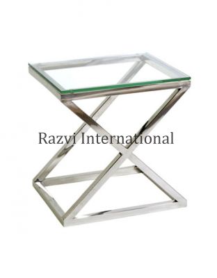 STEEL SIDE TABLE
Item Code: RF 1239
Finish: Polished
Material: Stainless Steel & Glass
Keywords: STEEL SIDE TABLE