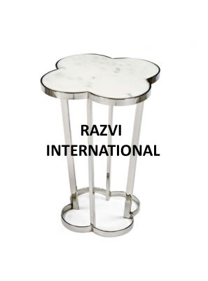 FLOWER TABLE
Item Code: RF 285
Finish: Polished 
Material: Stainless Steel & Stone
Keywords: FLOWER TABLE