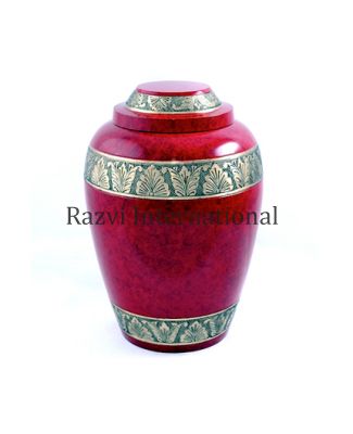 RED URN
Item Code: CP 317
Finish: Antique & Red Color
Material: Brass
Keywords: כדים לשריפת גופות