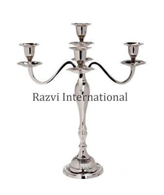 FIVE ARM CANDELABRA
Item Code: A 1425-E
Finish: Silver
Material: Brass
Keywords: FIVE ARM CANDELABRA