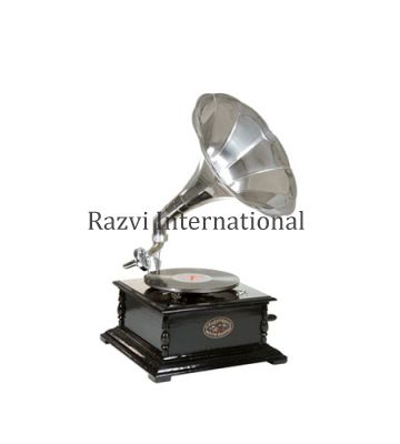 REAL GRAMOPHONE
Item Code: A 901-3 
Finish: Nickel
Material: Brass & Wood
Keywords: REAL GRAMOPHONE