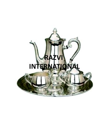 TEA SET
Item Code: SR 3177
Finish: Silver
Material: Brass
Keywords: TEA SET