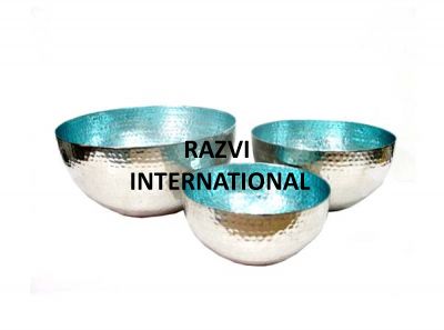 ROUND BOWLS
Item Code: A 704-A,B,C
Finish: Nickel
Material: Aluminium
Keywords: ROUND BOWLS