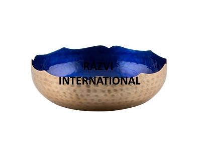 LARGE BOWL
Item Code: SR 1277
Finish: Brass & Indigo Enamel
Material: Aluminium
Keywords: LARGE BOWL