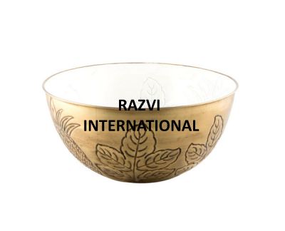 LARGE BOWL
Item Code: SR 1286
Finish: Brass Antique & White Enamel
Material: Aluminium
Keywords: LARGE BOWL