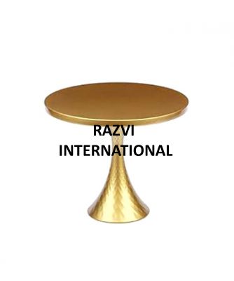 CAKE STAND
Item Code: SR 2741
Finish: Gold
Material: Aluminium
Keywords: CAKE STAND